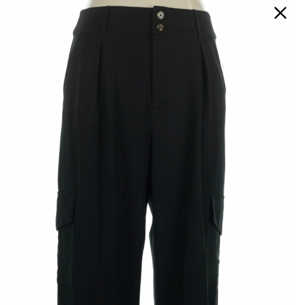 And Now This                 High Waisted, Wide Leg Cargo Pant